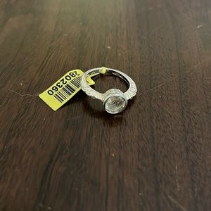 925 Sterling silver Prasiolute ring size 8 1/4